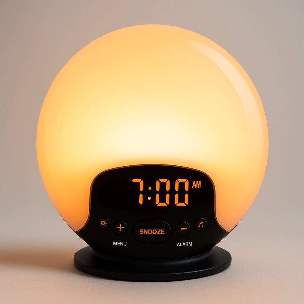 Digital dawn simulator alarm clock