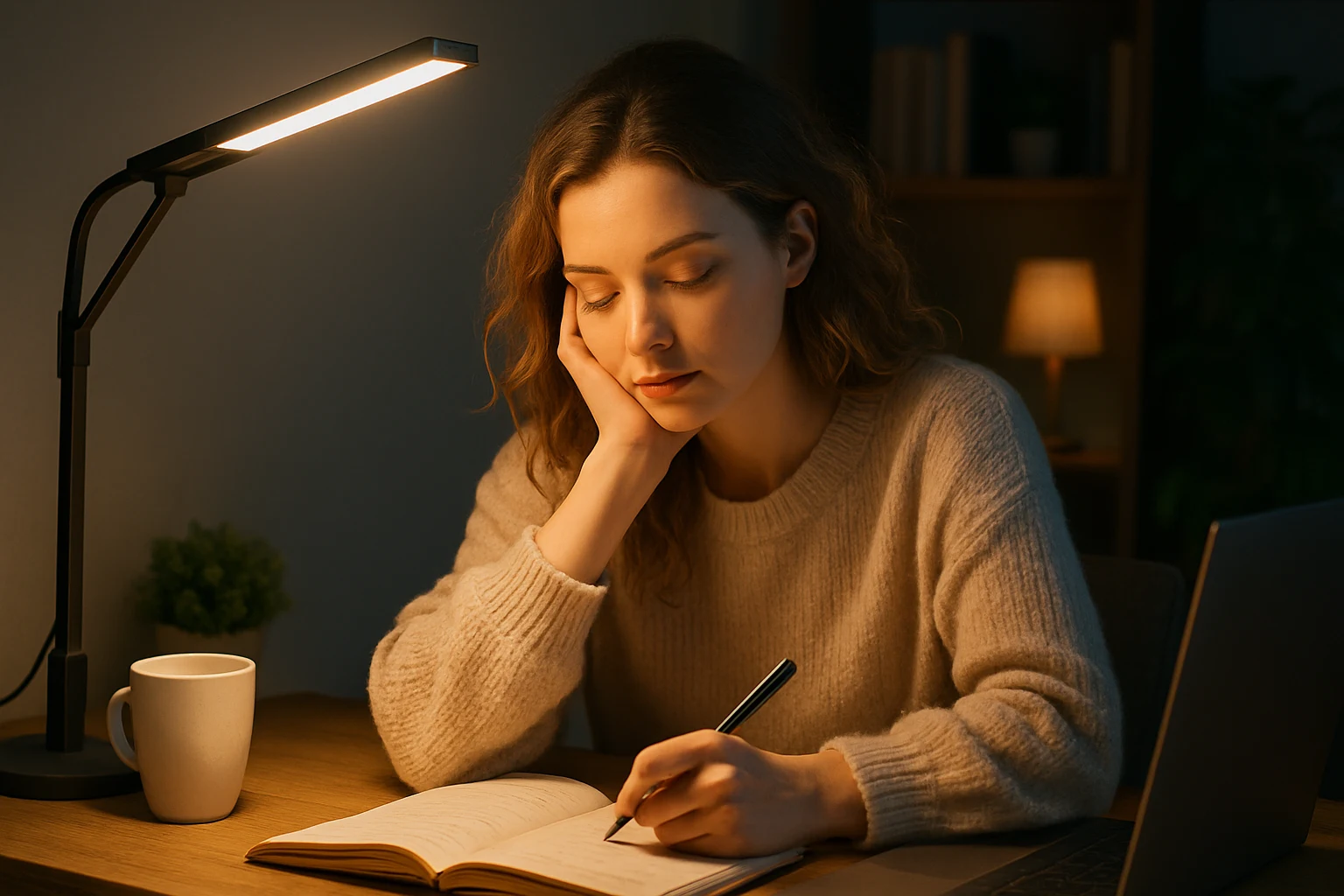 Surrounded by warm and cool ambient lights