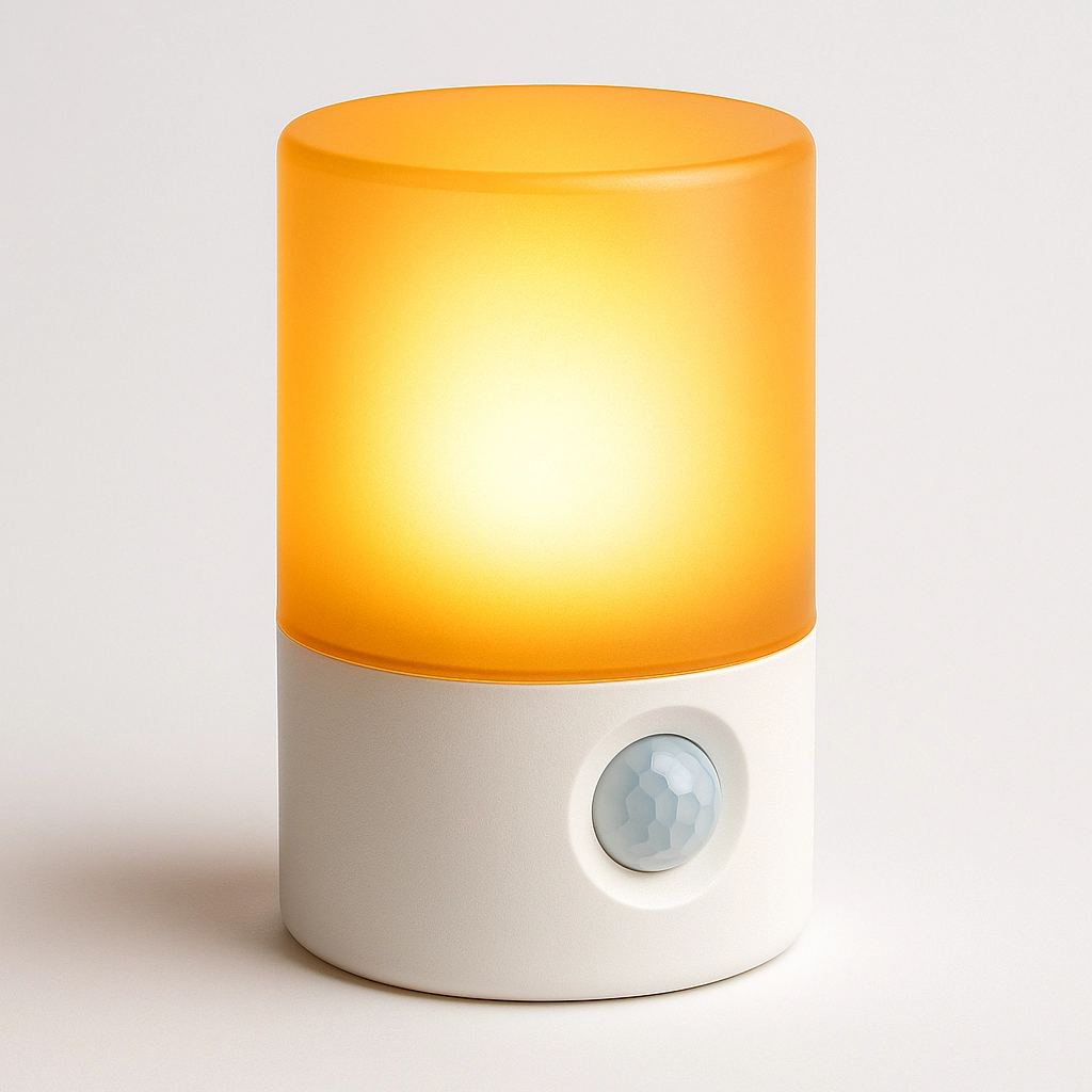 Amber motion-activated nightlight